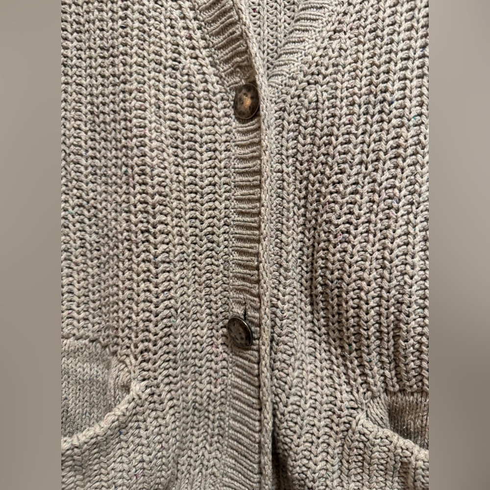 Free People Beige with Multicolor Knit Cardigan - Picture 4 of 9